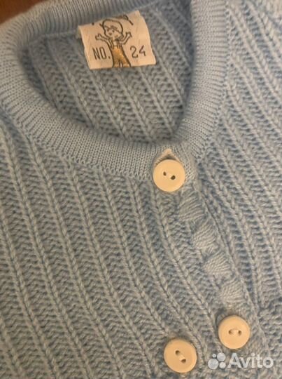 Новый вязанный костюм для девочки с 3-6м