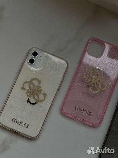 Чехол guess 4G glitter BIG logo