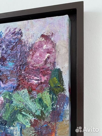 Картина маслом на холсте сирень