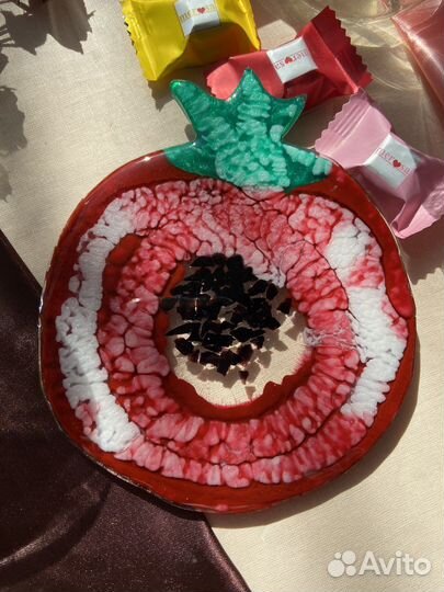 Подстаканник гранат подставка эпоксидная смола