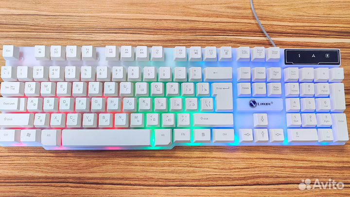 Белая клавиатура и мышь / набор для пк