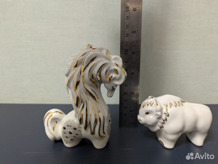 Фарфоровые статуэтки Животные Вербилки