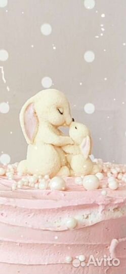 Молд из силикона зайчик с мамой