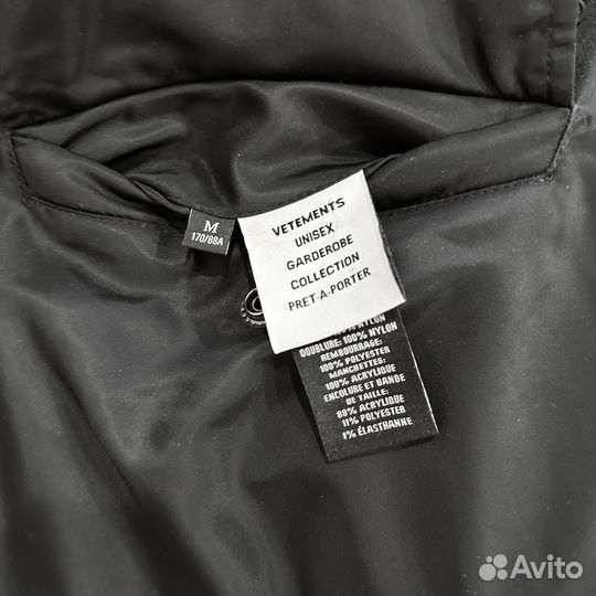 Vetements racing bomber jacket black