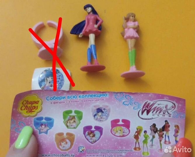 Winx и поппикси - киндеры, магниты, значки