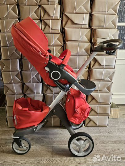 Коляска Stokke 2 в 1 xplory Стокке красная