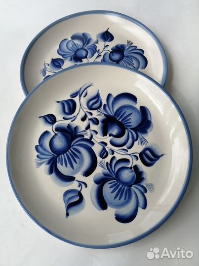 Тарелка декоративная на стену гжель