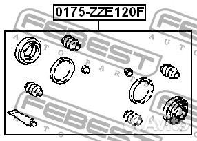 Ремкомплект суппорта тормозного переднего