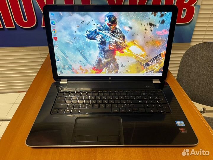 Ноутбук мощный HP / 17 дюймов / ssd / 8gb