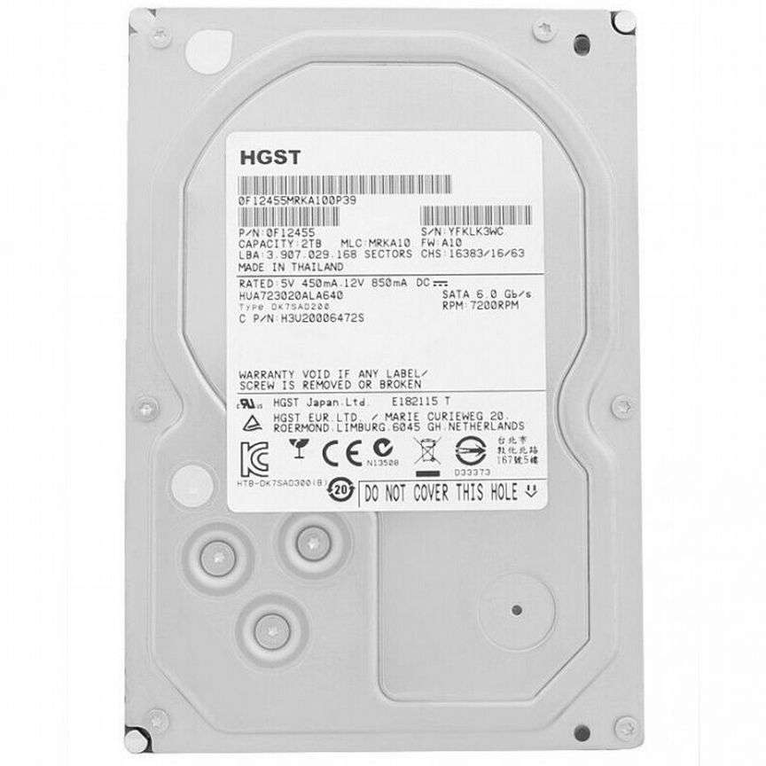 [HUA723020ALA640] Жесткий Диск Hitachi 2tb Sata3.5 Hua723020ala640