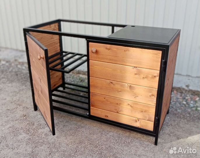 Садовая мойка, шкаф напольный лофт