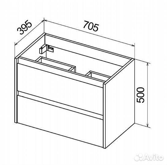 Тумба под раковину BelBagno kraft 39-700/390-2c-s