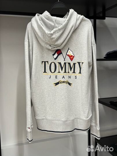 Худи Tommy Jeans Modern Prep Skater Back Logo Silv