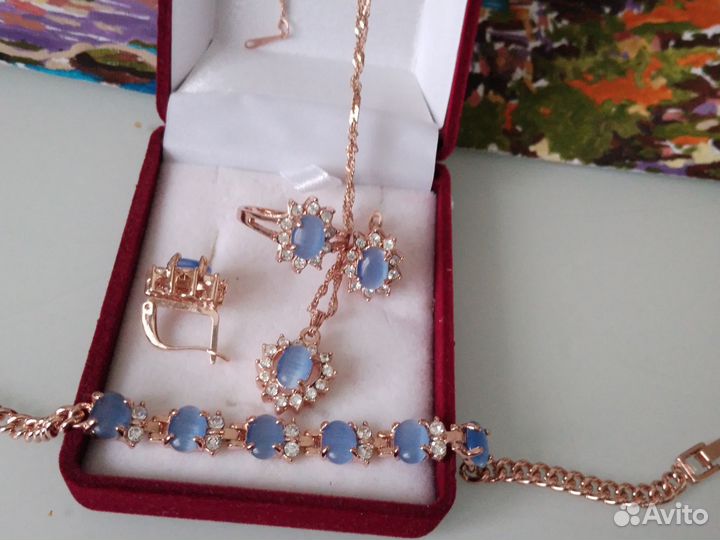 Украшения комплект медицинский сплав под золото