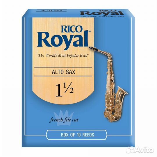 Трости для альт саксофона Rico Royal №1,5 (10 шт)