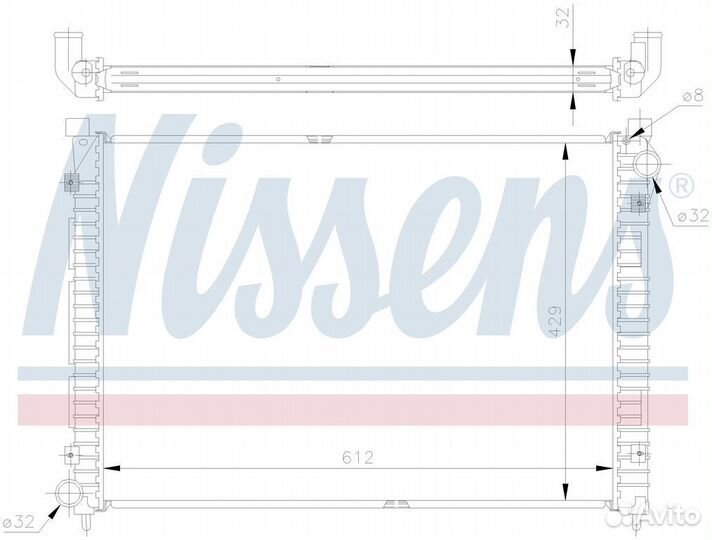 Радиатор охлаждения двс land rover freelander (199
