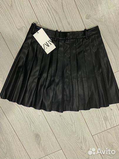 Кожаная юбка zara