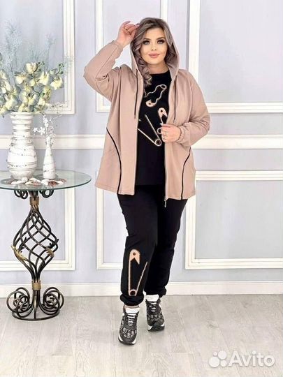 Спортивный костюм тройка женский 54-64