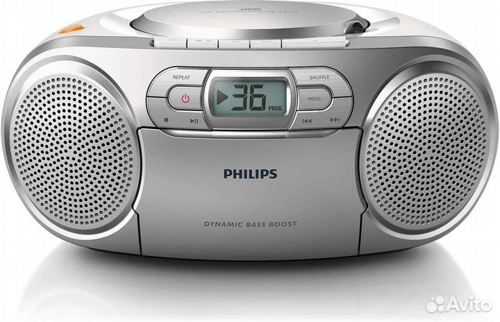 Аудиомагнитола Philips AZ127 CD+кассетник+радио