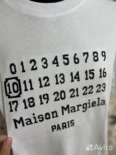 Maison margiela вышивка футболка оверсайз