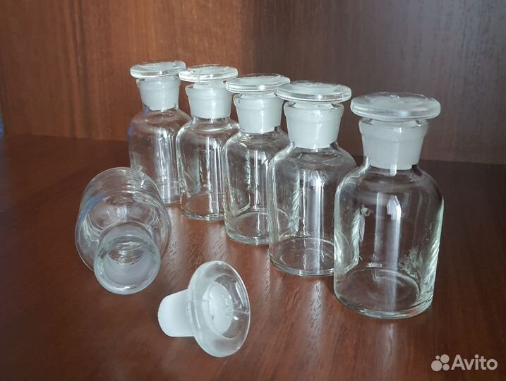 Аптечный пузырек, склянка стеклянная 60 мл 6 штук