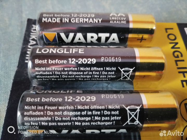 Battery LR6 Varta Longlife 1,5V