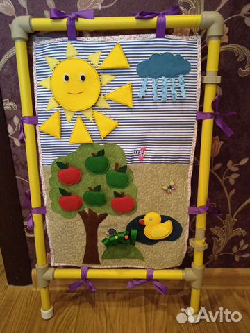 Развивающая ширма из фетра, коврик, панно