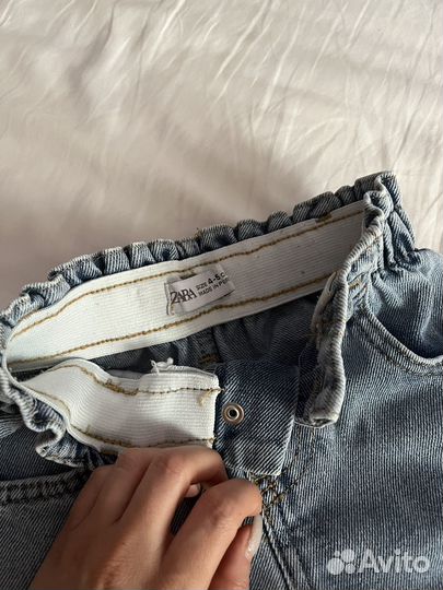 Джинсы zara для девочки 110см