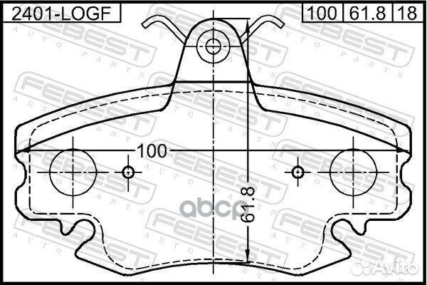 Колодки тормозные передние renault logan 2005-2