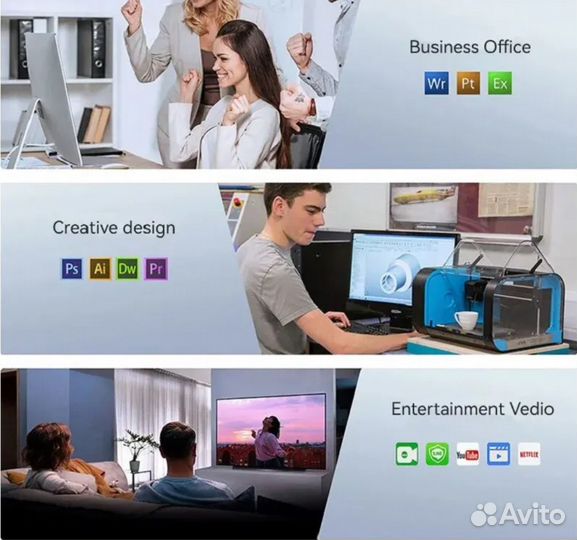 Мини пк firebat AK2 Intel N100+Аксессуары+Гарантия