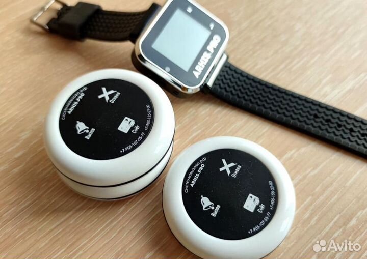 Кнопка вызова персонала, официанта, часы-пейджер