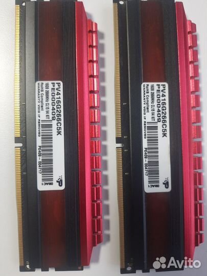 Оперативная память ddr4 Patriot Viper 16gb
