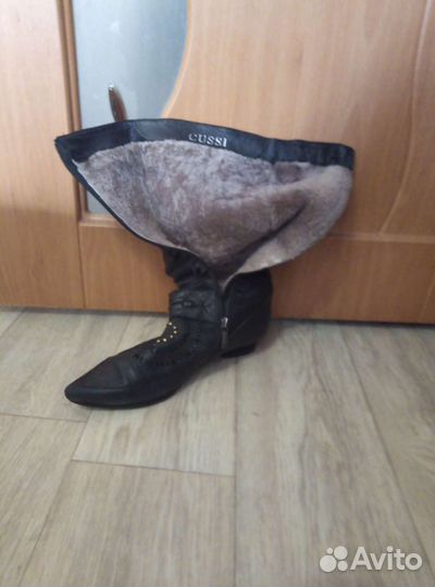 Сапоги натуральная кожа, натуральный мех