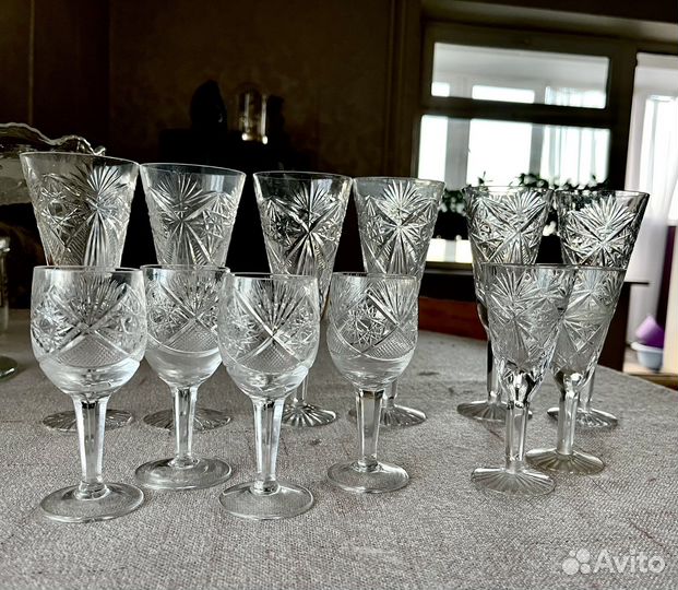 Бокалы рюмки фужеры Гусь-Хрустальный СССР