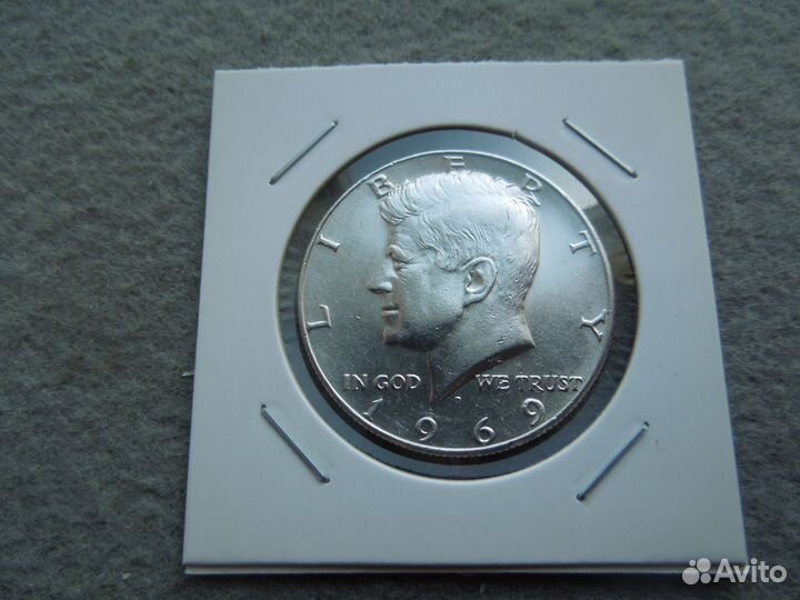 50 центов 1965,66,67,68,69 Кеннеди США серебро