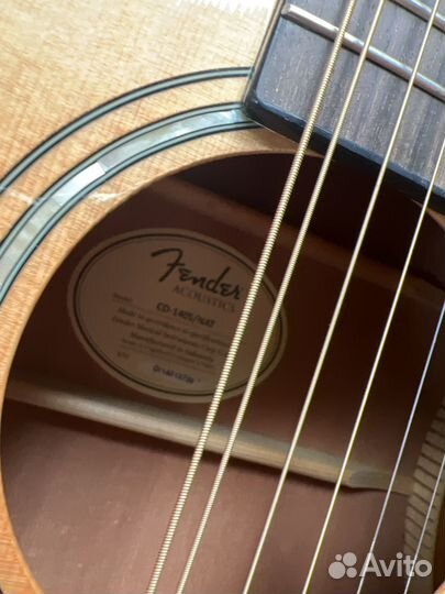 Акустическая гитара fender cd-140s/nat