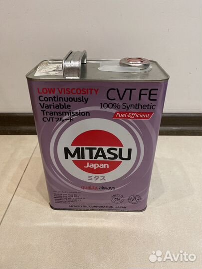 Масло трансмиссионное cvt fe mitasu