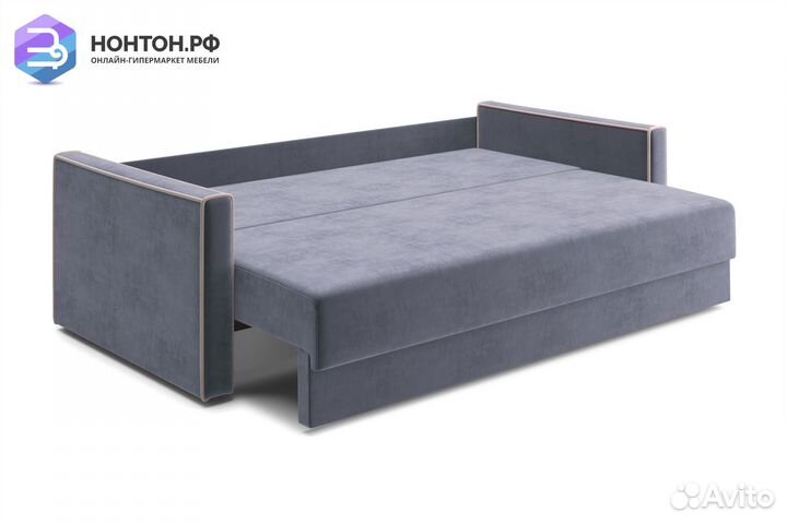 Диван еврокнижка Леон 3-х местный темно-серый