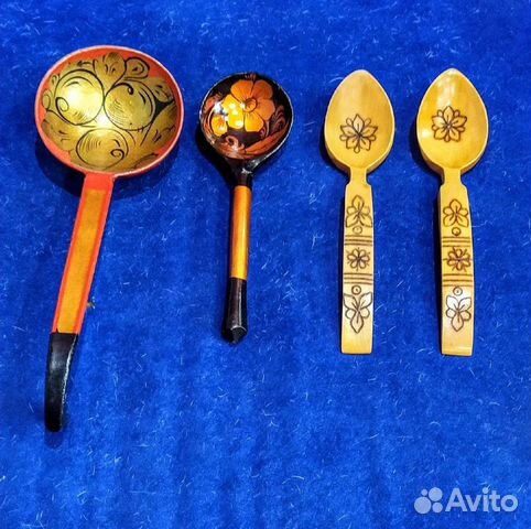 Комплект ложки хохлома дерево СССР