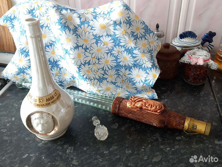 Сосуд коньячный,пробка хрусталь.сосуд сабля