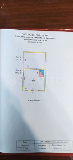 Дом 25,6 м² на участке 26,4 сот.