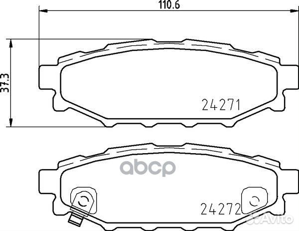 Колодки тормозные дисковые зад (PF-7501) NP