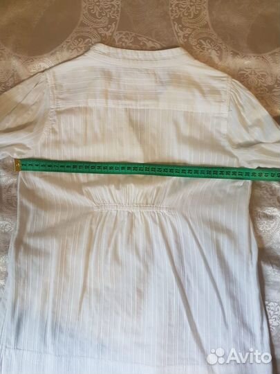 Блузка белая, хлопок, р.140