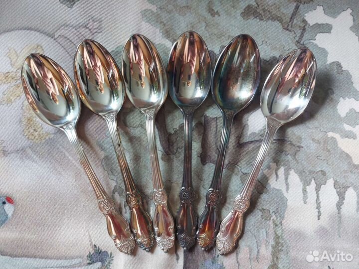 Набор столовых приборов мельхиор Серебряная Роза