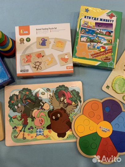 Развивающие деревянные игрушки пакетом