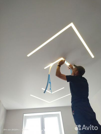 Установка натяжных потолков без посредников