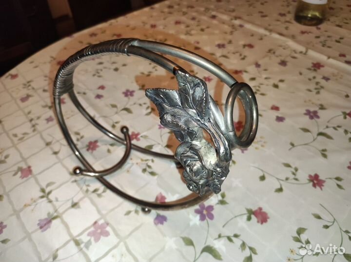 Бутылочница подставка для бутылки вина мельхиор