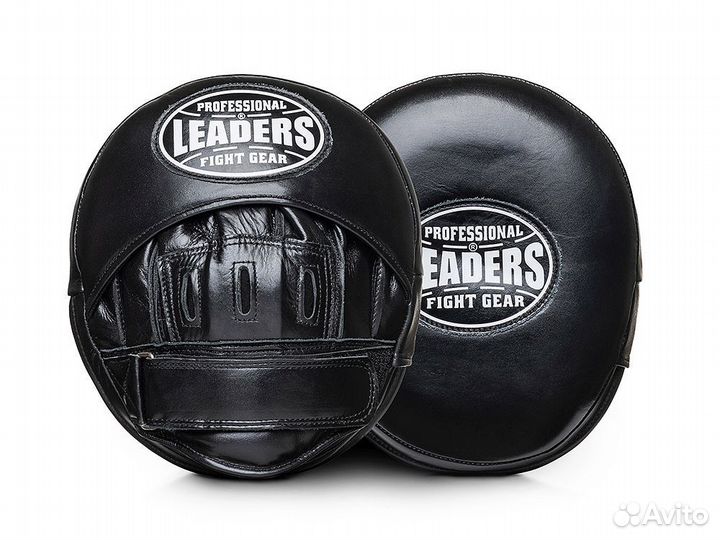 Лапы тренерские Leaders MID-AIR black (кожа)