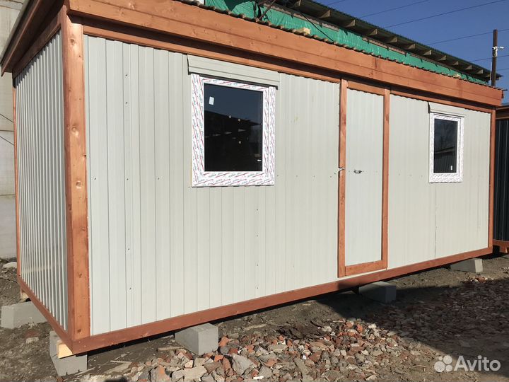 Бытовка гостевая на 2 комнаты, 6х2,3м теплая