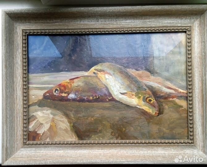 Старинная картина маслом